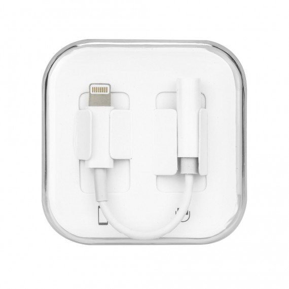 Adapter HF/audio do iPhone Lightning 8-pin - Jack 3,5mm BOX (w pudełku, żeński) Inny Biały