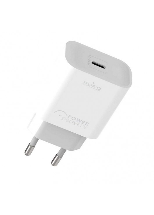 Ładowarka Sieciowa 18W 18W USB-C Puro Biały