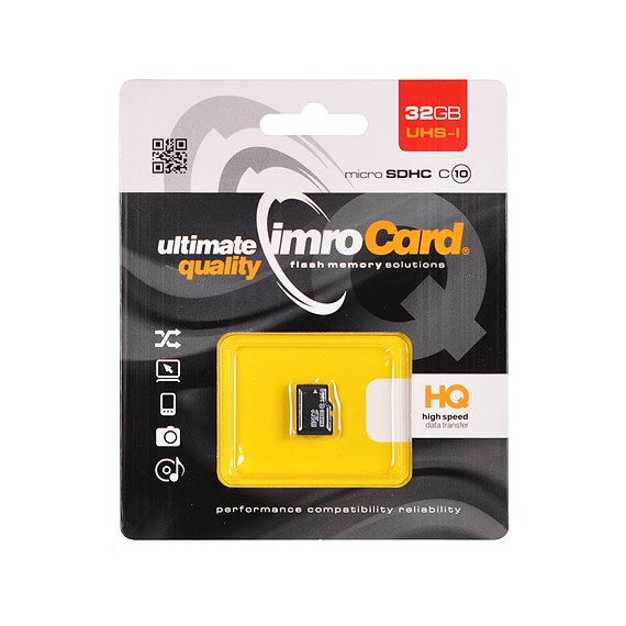 Karta pamięci micro sd IMRO - 32GB bez adaptera Imro Card Czarny