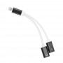 Adapter HF/audio + ładowanie do iPhone Lightning 8-pin iPhone wszystkie modele od 5 do X Czarny