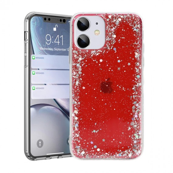 BRILLIANT CLEAR CASE XIAOMIR REDMI 9T CZERWONY