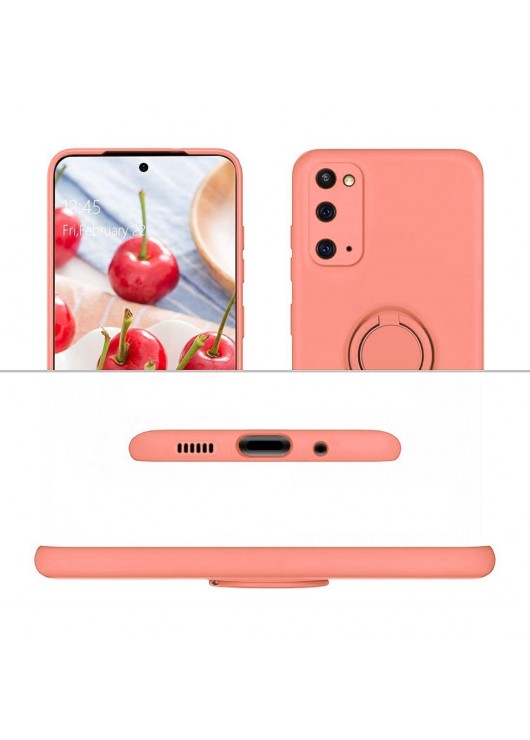 Etui Silikonowe Ring Apple Iphone 13 Pro Brzoskwiniowy