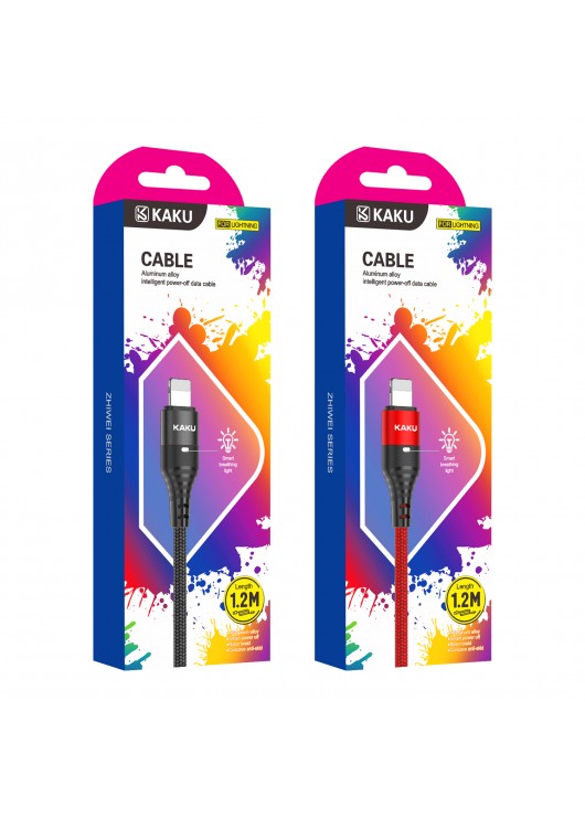 Kabel KAKU 3,2A 120 cm Lightning KSC-327 iPhone wszystkie modele od 5 do X KAKU Czerwony