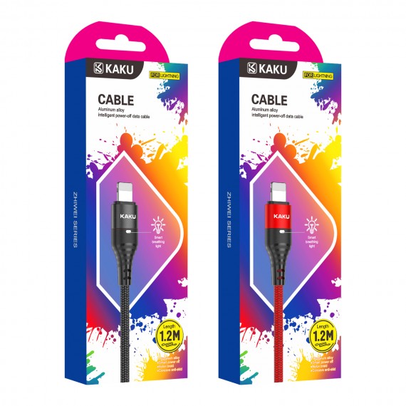 Kabel KAKU 3,2A 120 cm Lightning KSC-327 iPhone wszystkie modele od 5 do X KAKU Czerwony