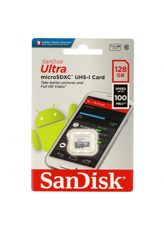 Karta pamięci micro SDXC SANDISK ULTRA - 128GB 100MB/s Class 10 UHS-I bez adaptera Sandisk Czarny