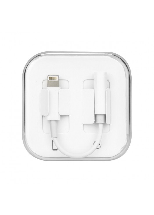 Adapter HF/audio do iPhone Lightning 8-pin - Jack 3,5mm BOX (w pudełku, żeński) Inny Biały