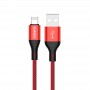 Kabel USB Micro USB 1M z wyłącznikiem czasowym KSC-282 Micro USB KAKU Czerwony