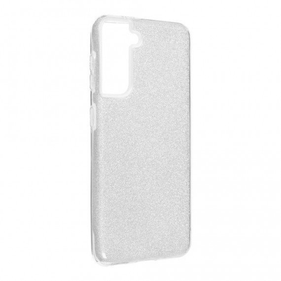 Etui Shining Samsung Galaxy S21 Srebrny