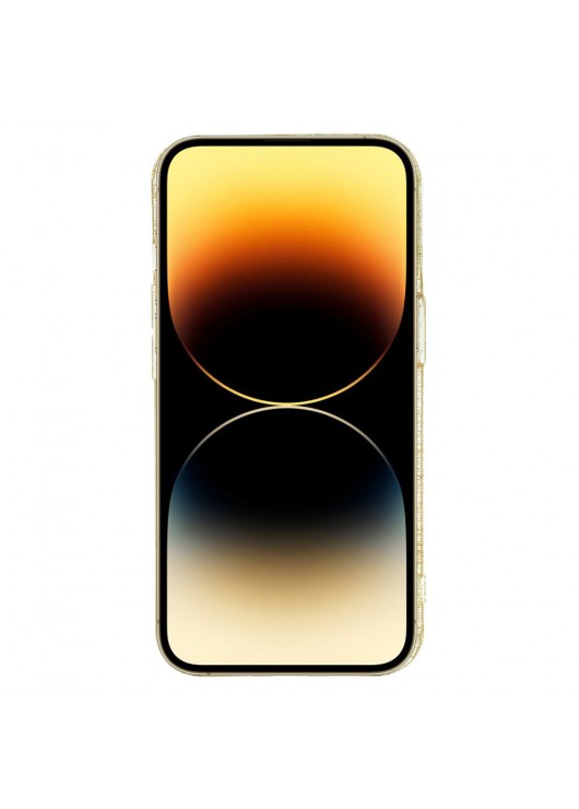 Etui Gold Glitter Apple Iphone 14 Plus Przezroczysto złoty