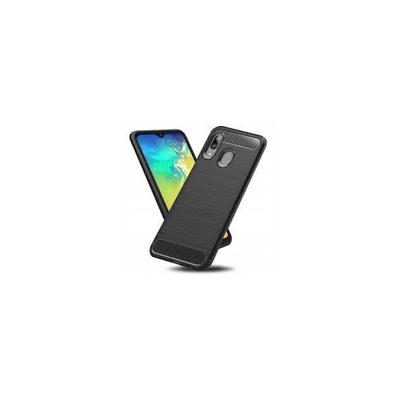Etui nakładka Carbon Case Samsung A02s Forcell Czarny