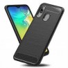 Etui nakładka Carbon Case Samsung A02s Forcell Czarny