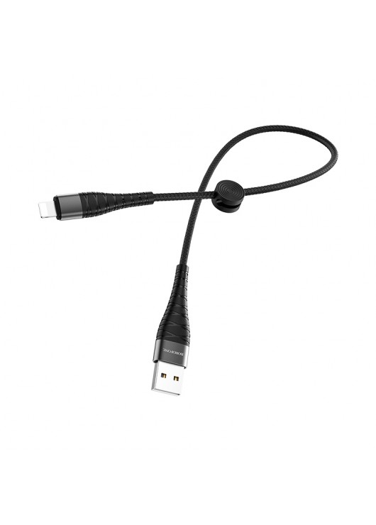 Borofone Kabel BX32 Munificent - USB na Lightning - 2,4A 0,25 metra czarny Lightning Borofone Czarny