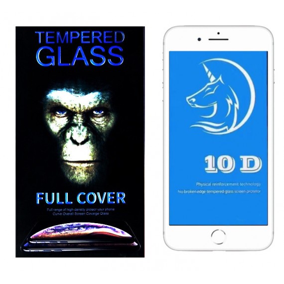Szkło Hartowane 9D "Kong" Białe Apple iPhone 7/8 Plus