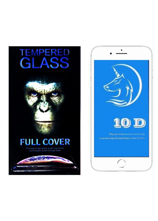 Szkło Hartowane 9D Białe Apple iPhone 7/8 Biały