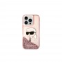 Karl Lagerfeld KLHCP14LLNKHCP różowa hardcase Glitter Karl Head Apple Iphone 14 PRO Karl Lagerfeld Różowy