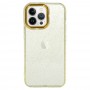 Etui Gold Glitter Apple Iphone 14 Plus Przezroczysto złoty