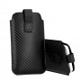Futerał POCKET Carbon - Model 15 - do SAMSUNG A41 / S20 / A6 2018 Forcell Czarny