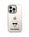 Oryginalne Etui KARL LAGERFELD Transparent Choupette Body KLHCP14LCTTRI Apple Iphone 14 PRO Karl Lagerfeld Różowy