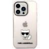 Oryginalne Etui KARL LAGERFELD Transparent Choupette Body KLHCP14LCTTRI Apple Iphone 14 PRO Karl Lagerfeld Różowy