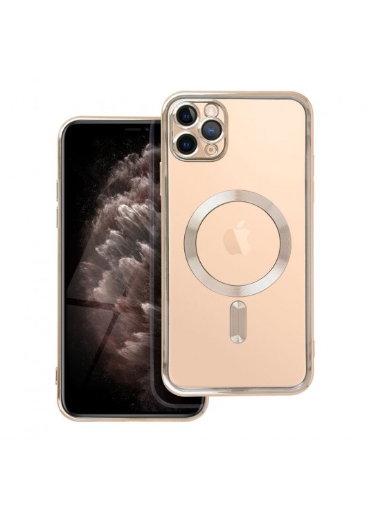 Futerał Electro Mag Cover Apple iPhone 11 Pro Max Inny Przeźroczysty złota ramka