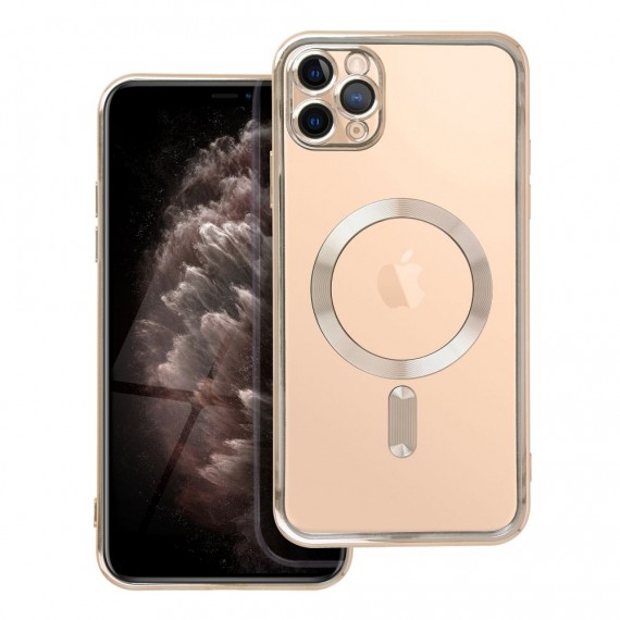 Futerał Electro Mag Cover Apple iPhone 11 Pro Max Inny Przeźroczysty złota ramka