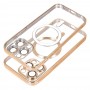 Futerał Electro Mag Cover Apple iPhone 11 Pro Max Inny Przeźroczysty złota ramka