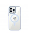 Magnetic Clear Case Apple Iphone 14 PRO Inny Przezroczysty z niebieska ramka