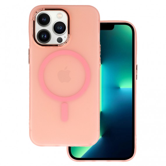 Magnetic Frosted Case Apple Iphone 13/14 Różowy