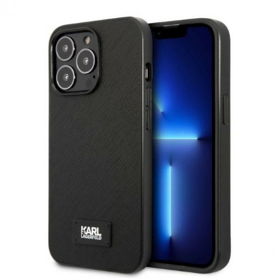 Karl Lagerfeld nakładka KLHCP13LSFMP2K czarna hard case Saffiano Logo Apple Iphone 13 Pro Karl Lagerfeld Czarny