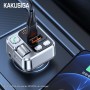 Transmiter FM + Ładowarka samochodowa 45W USB i Usb-C KSC 1062 KSC 1062 KAKU Czarny