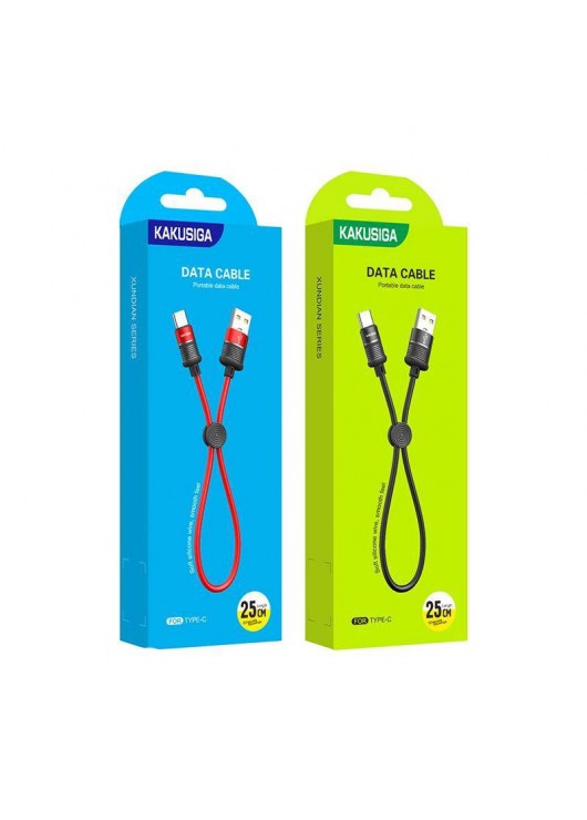 Kabel USB KAKU KSC-351 25CM TYP-C CZARNY Typ C KAKU Czarny