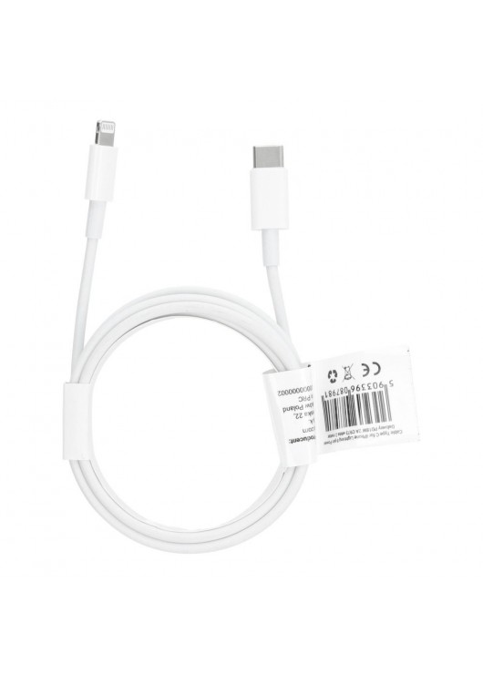 Kabel Typ C do iPhone Lightning 8-pin Power Delivery PD18W 2A C973 biały 2 metry Typ C + Lighting Biały