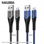 Kabel USB KAKU MICRO USB KSC-724 2.4A NIEBIESKI KAKU Odcienie niebieskiego