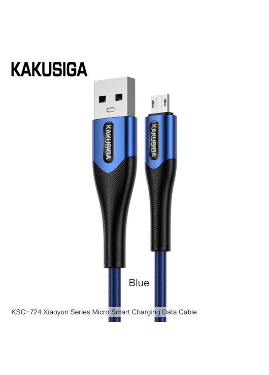 Kabel USB KAKU MICRO USB KSC-724 2.4A NIEBIESKI KAKU Odcienie niebieskiego