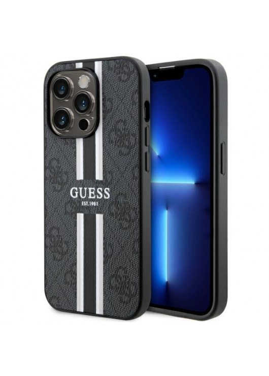 Oryginalne Etui GUESS Hardcase GUHMP14XP4RPSK (Magsafe 4G Printed Stripes / czarny)