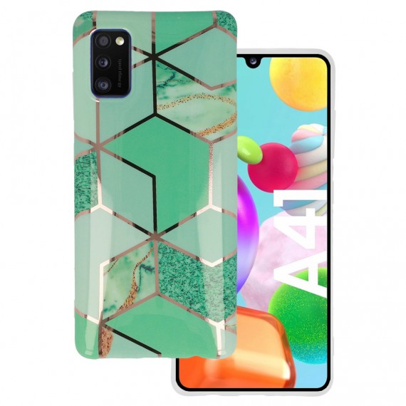 Cosmo Marble Case Wzór 2 Samsung a41 Odcienie zielonego