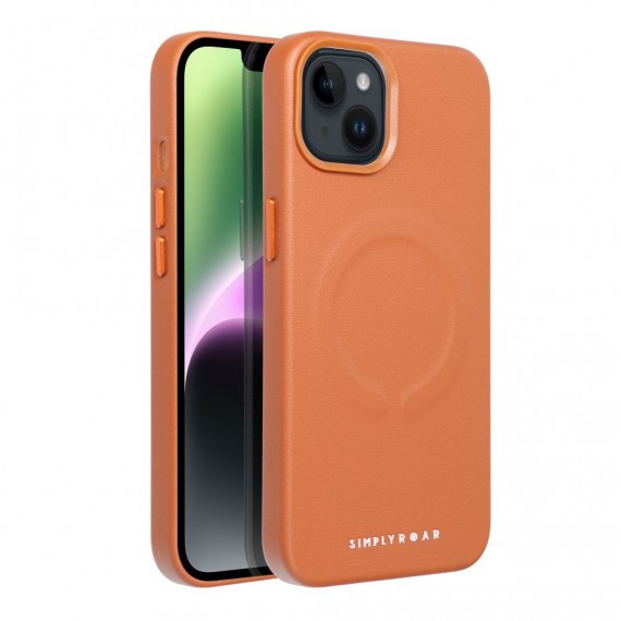 Futerał Roar Leather Mag Case kompatybilny z MagSafe Apple Iphone 14 PRO MAX Roar Brązowy
