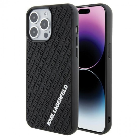 Oryginalne Etui KARL LAGERFELD hardcase 3D Rubber Multi Logo KLHCP15X3DMKRLK Apple Iphone 15 Pro Max Karl Lagerfeld Czarny