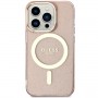 Guess nakładka GUHMP14XHCMCGP różowa hardcase Magsafe IML Glitter Gold Apple Iphone 14 PRO MAX Guess Różowy