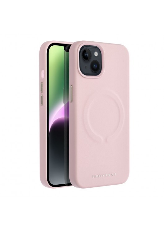 Futerał Roar Leather Mag Case kompatybilny z MagSafe Apple Iphone 15 Pro Max Roar Jasnoróżowy
