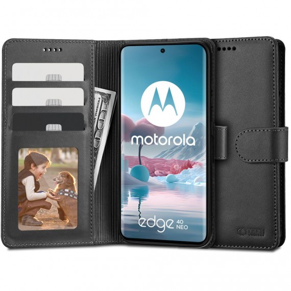 Etui Portfel Motorola Edge 40 Neo Tech-Protect Czarny