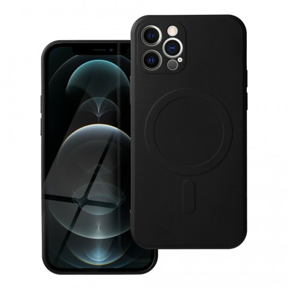 Futerał Silicone Mag Cover Apple iPhone 12 Pro Max Inny Czarny