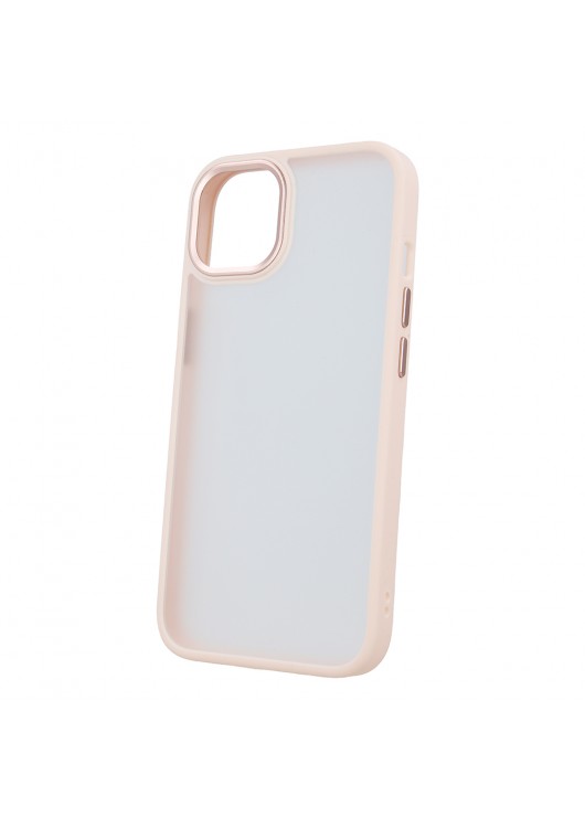 Nakładka Satin Apple iPhone 12/12Pro Przezroczysty z ramką złoty róż