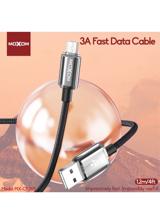 Kabel USB MOXOM MX CB208 USB IPHONE Lightning MOXOM Czarny