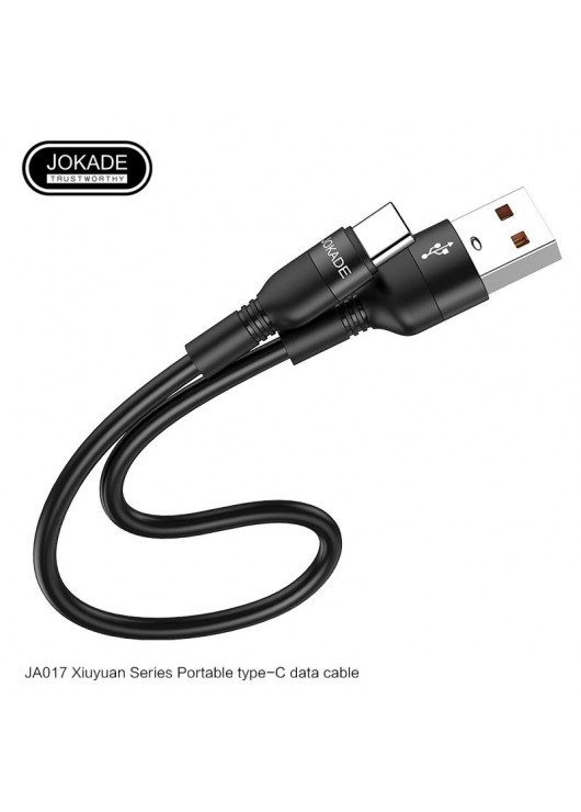 Kabel USB JOKADE JA017 25CM TYP-C CZARNY Typ C JOKADE Czarny