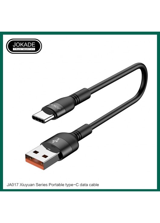 Kabel USB JOKADE JA017 25CM TYP-C CZARNY Typ C JOKADE Czarny