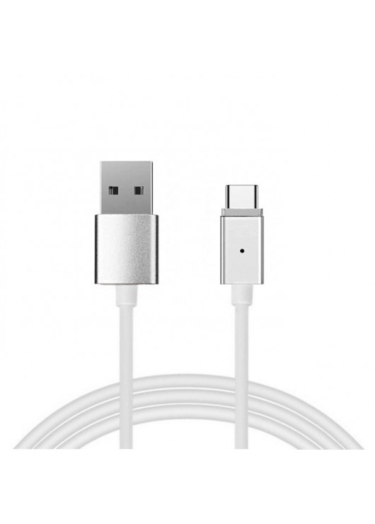 Kabel Magnetyczny TYP 1 - USB na Typ C - rozpinane złącze 1 Metr SREBRNY Typ C Srebrny