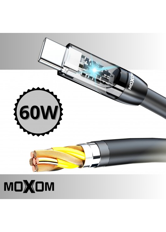 Kabel USB MOXOM MX CB215 TYP C-C Typ C / Typ C MOXOM Czarny