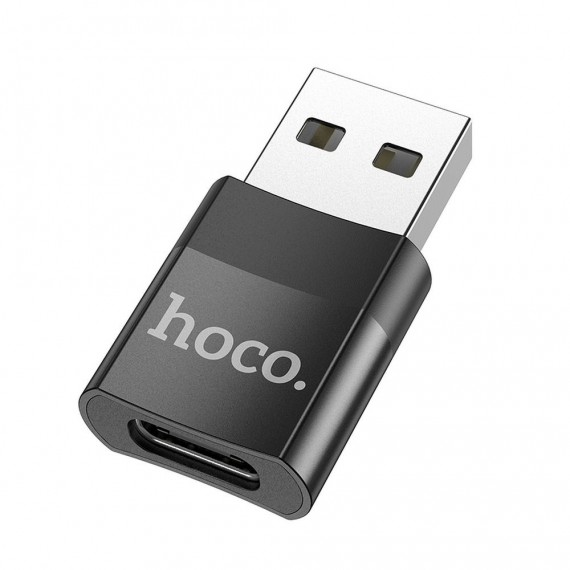 HOCO adapter OTG ze złącza Typ C do USB (męski) UA17 czarny USB Hoco Czarny