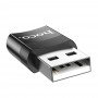 HOCO adapter OTG ze złącza Typ C do USB (męski) UA17 czarny USB Hoco Czarny